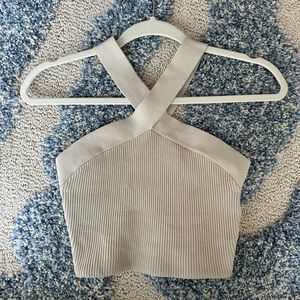 Aritzia Babaton Sculpt Knit Criss Cross Tank